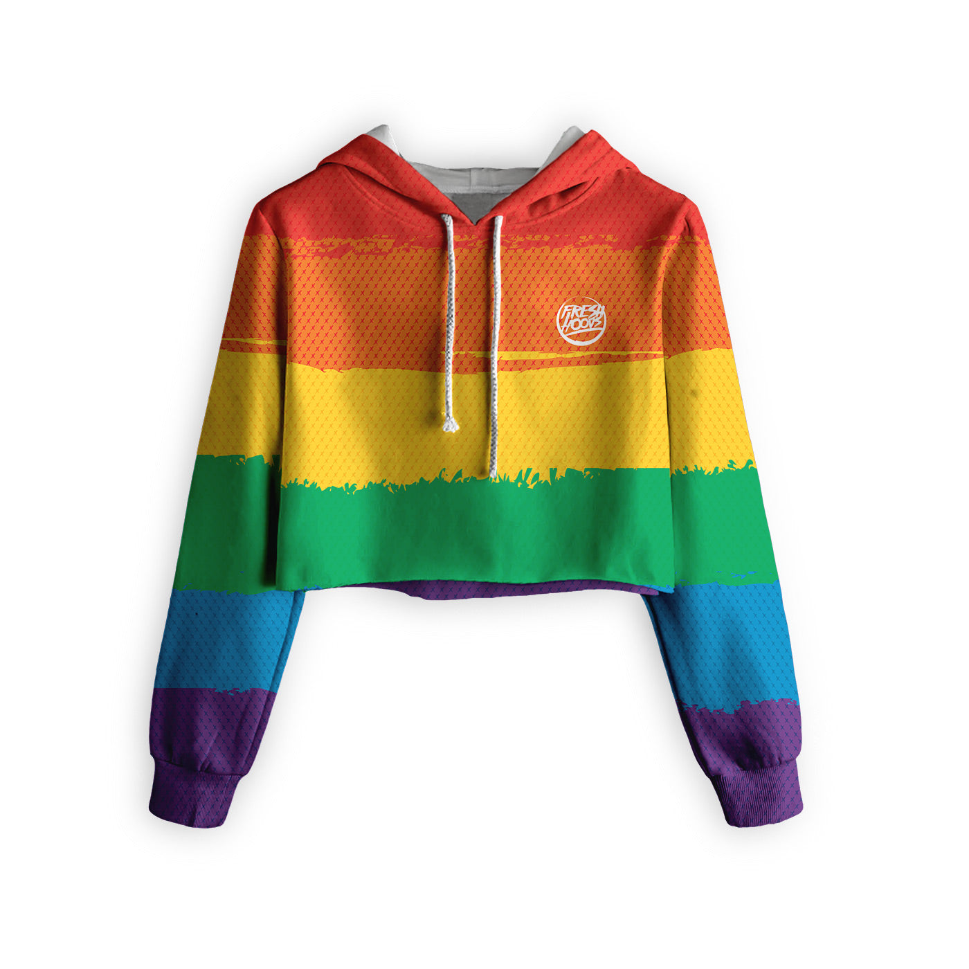 LGBTQ Rainbow Cropped Hoodie