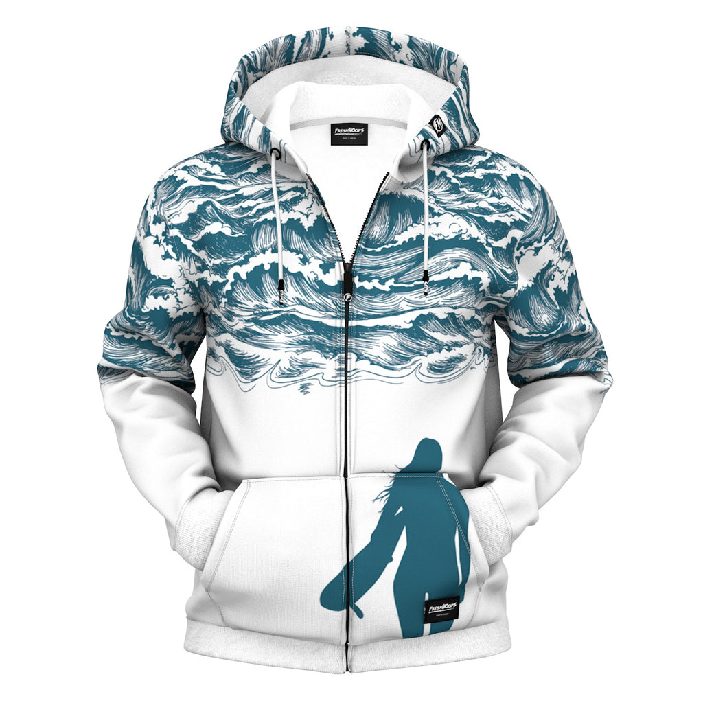 Waves Zip Up Hoodie – Fresh Hoods