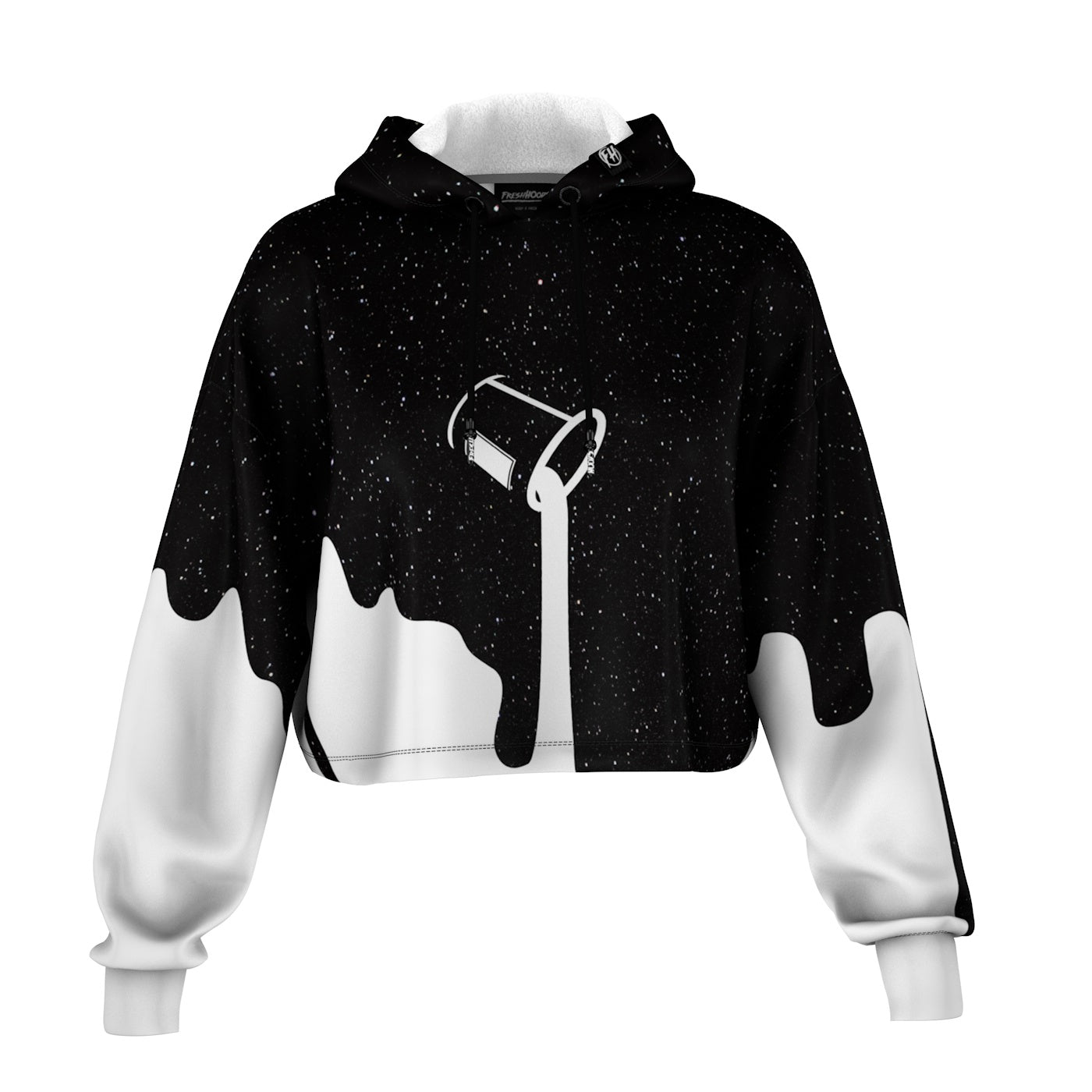 Colors Of Universe Cropped Hoodie