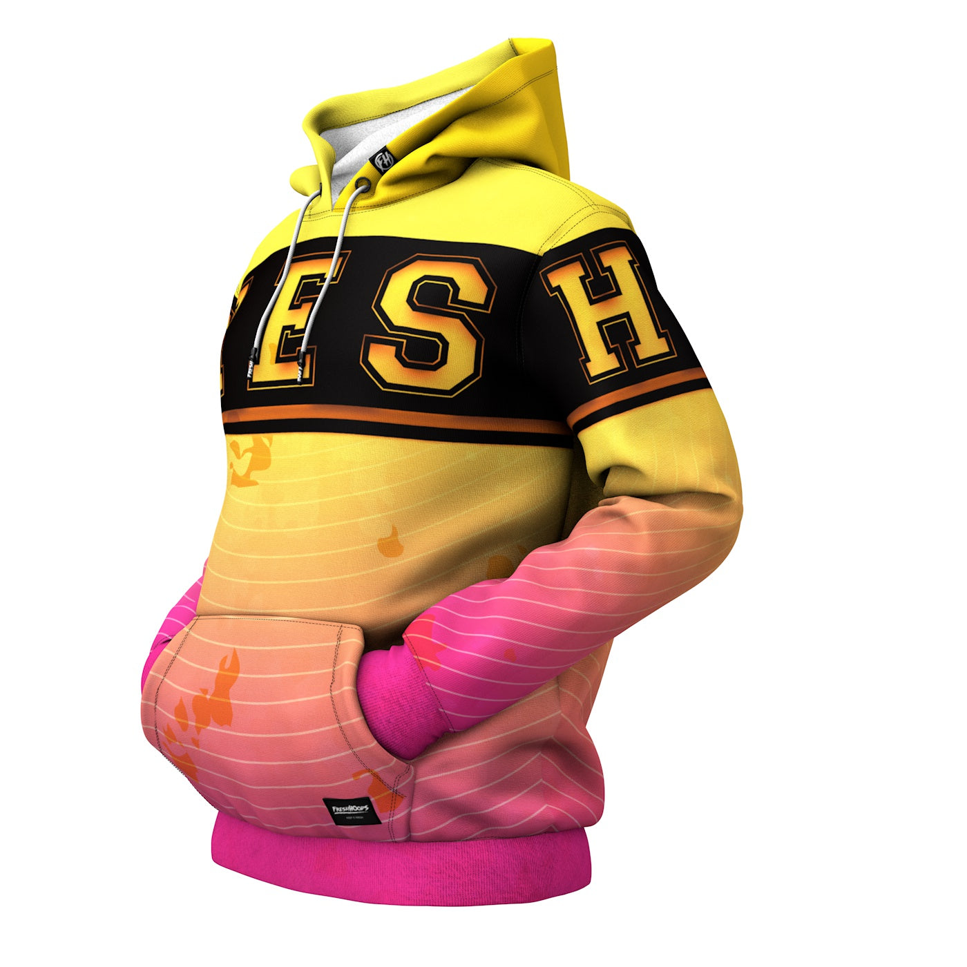 Yellow To Pink Hoodie